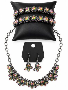 Volcano Necklace, Earrings, & Bracelets Set#1